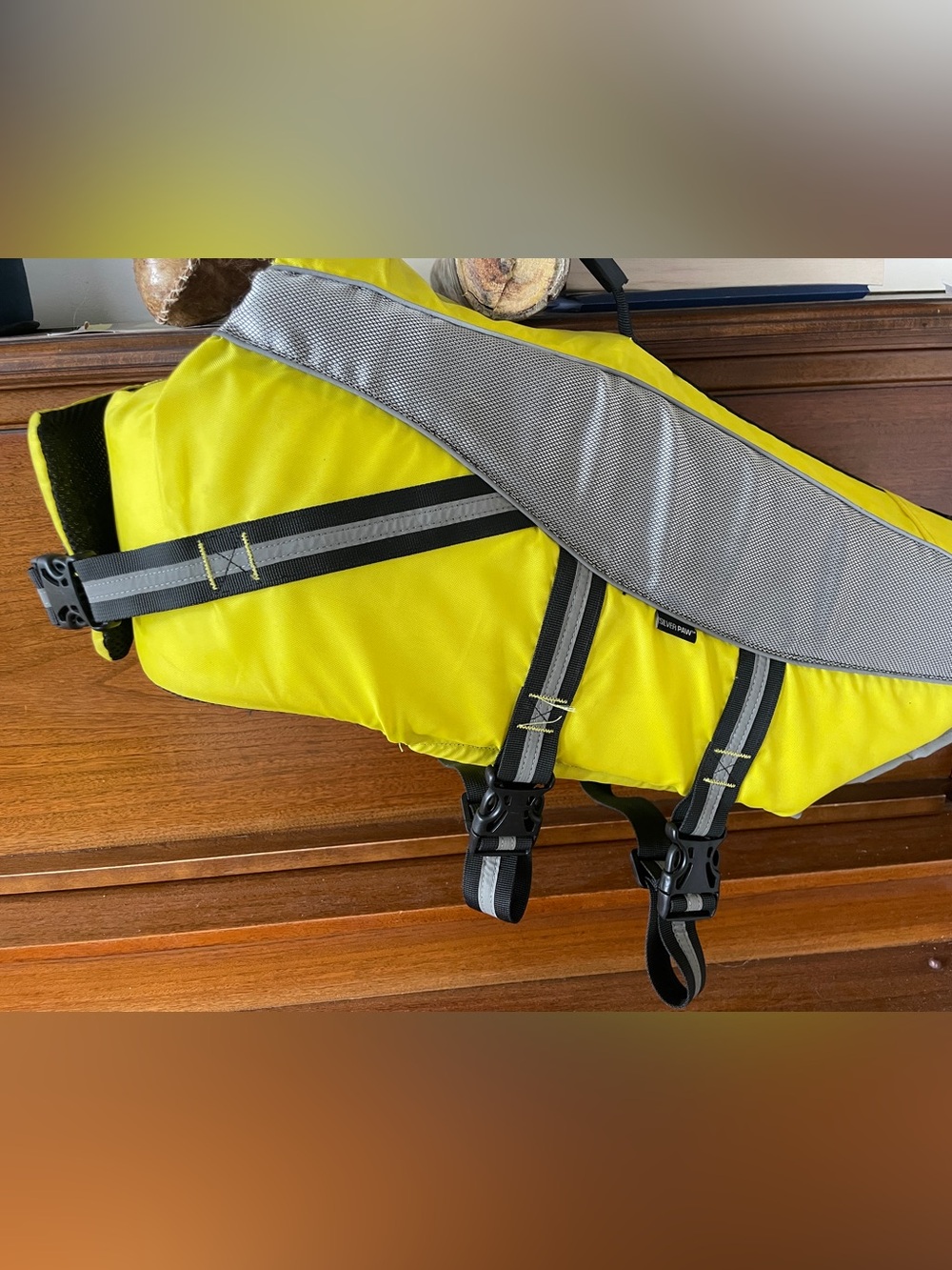 Reflective Yellow Dog Life Jacket with Secure Buckles
